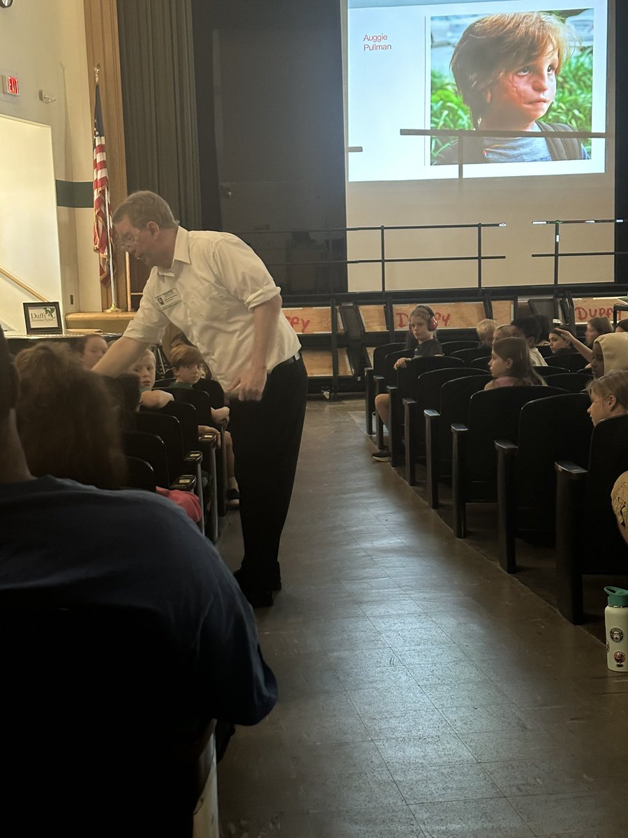 DuffyDragons's tweet photo. “We are all Auggie.” Dr. Goodman’s inspiring message to students- always choose kindness… https://t.co/qzwtsqntM4