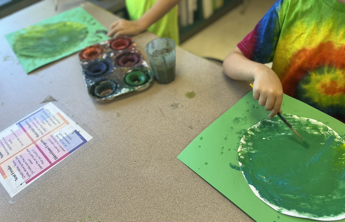 Crivera7716's tweet photo. Kindergarten celebrated Dot Day 9/15/2023! A way to celebrate creativity, the art of creating, and courage in young artists. Just make a dot see where it takes you! 🎨🎨@CarverESCubs @MsRobertsonK @WCPSS_Arts @theartofed @NCArtEdA @MerrittWenitra https://t.co/ibe7bnO1Vr