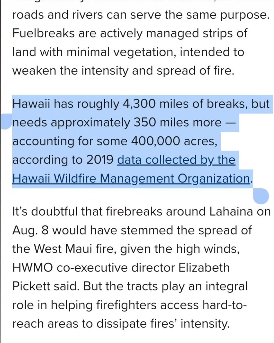 HawaiiWildfire's tweet image. #Firebreaks, Proactive Land Management, Fire-Minded Development, and #Funding: Some of The Many Things We Need More of In #Hawaii.

Read more in this @civilbeat
article. 

civilbeat.org/2023/09/hawaii…