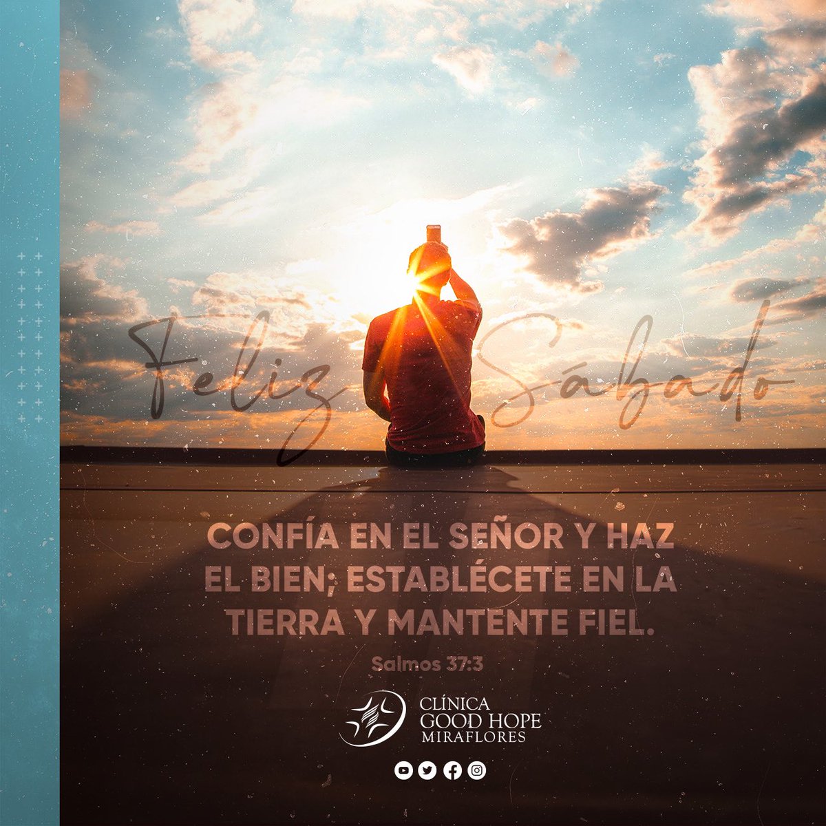 Dios separó un día especial para sus hijos. ¿Qué mejor descanso que reposar en sus brazos de amor en este día? ❤️🙏🏼

#FelizSábado les desea su familia #GoodHope 😇🌟