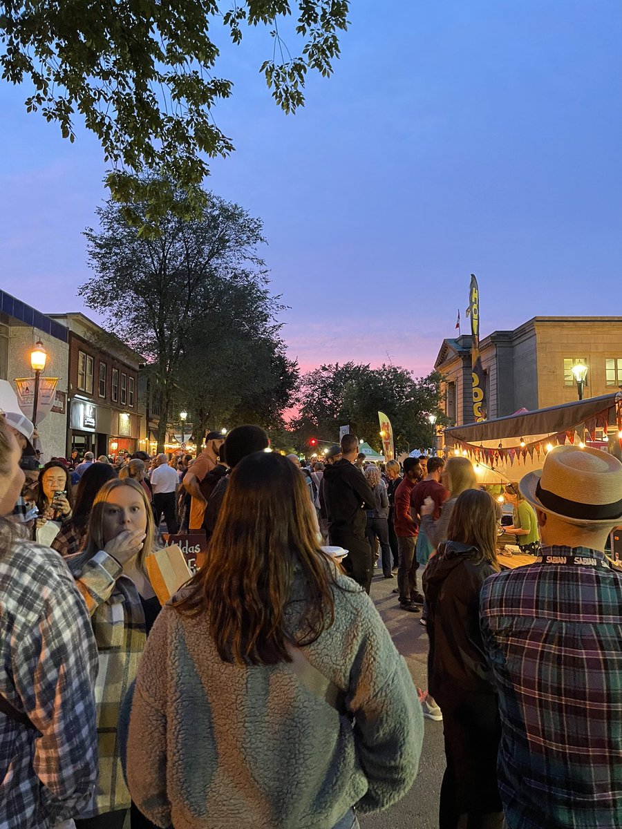 Beautiful night for some live music, streets full of happy people and great food <a href="/Harvest_Canada/">Fredericton's Harvest Music Fest</a>