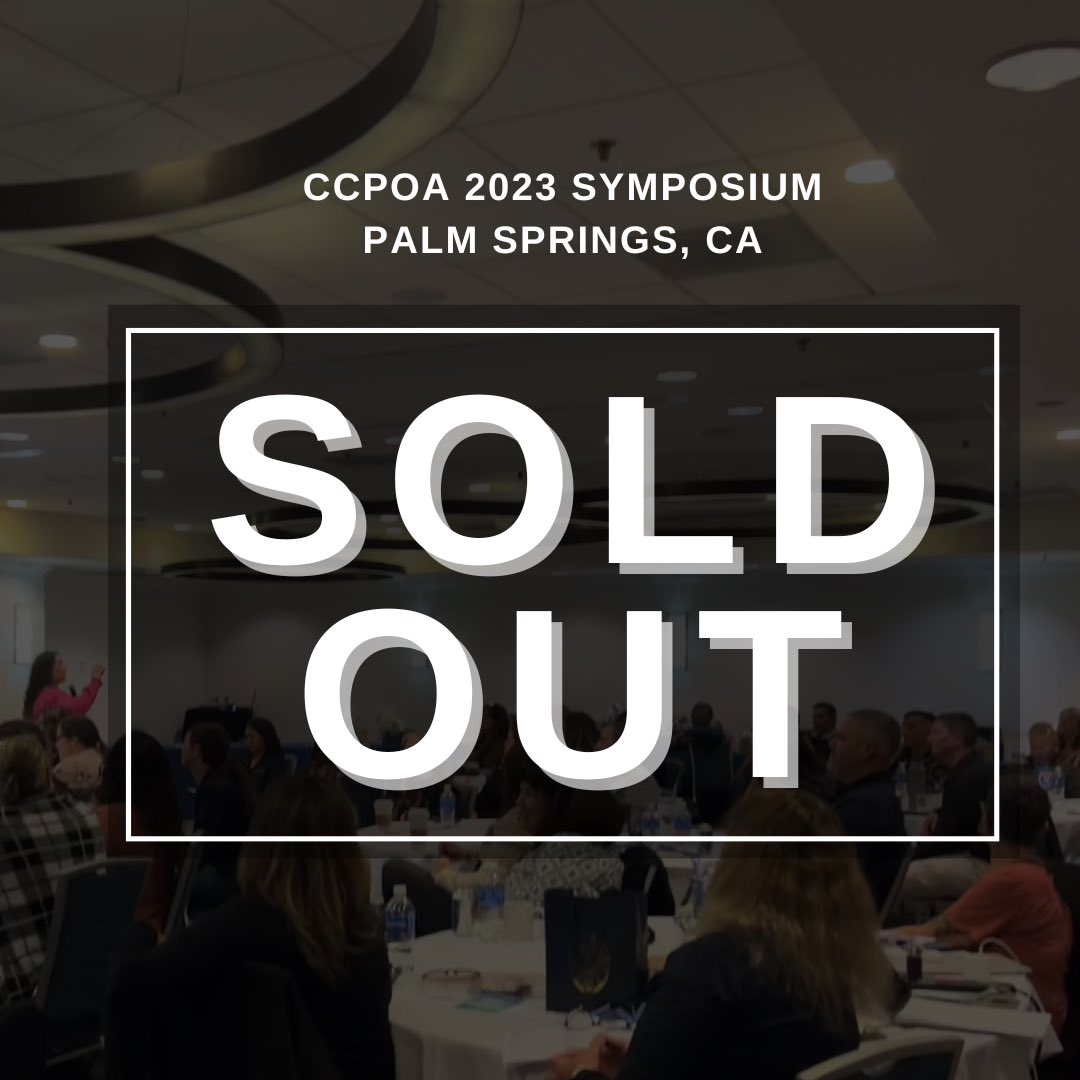 CCPOA_us's tweet photo. 🚨🚨🚨 Just three days away, and the 2023 CCPOA Conference is sold out!!!! Thank you to all our members, associates, vendors, and speakers for making this year's conference once again a sell-out!!! 🚨🚨🚨 https://t.co/qYCCispen0