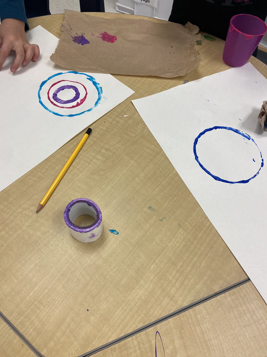 For us, Dot Day involved printmaking with recyclables and other round containers! Our art is drying over the weekend - next week we’ll finish off and hang them in our hallway! <a href="/KanataHighlands/">KanataHighlands</a>