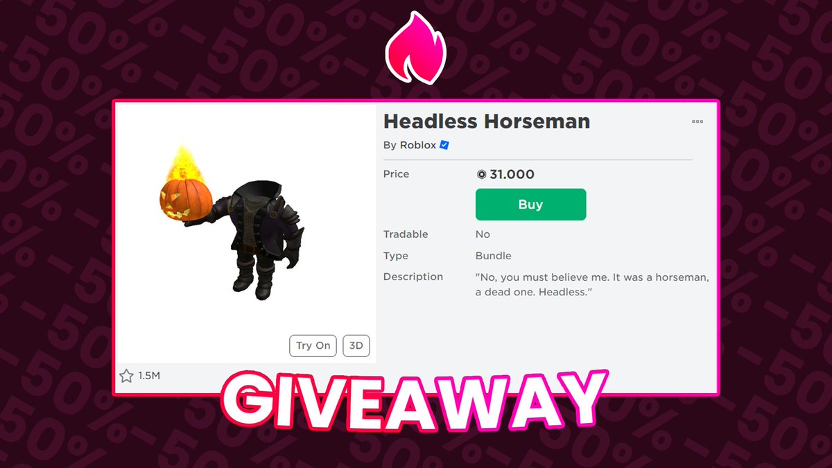 Roblox just made HEADLESS HORSEMAN available for FREE!? 🎃🐎