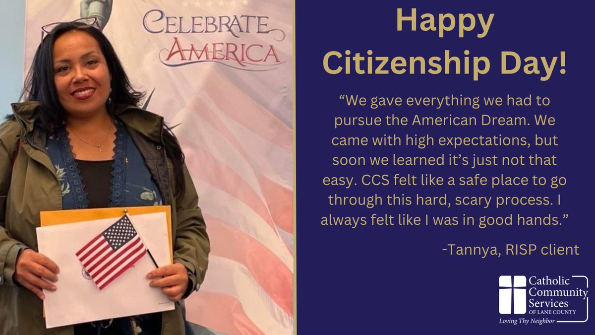 ccslc1952's tweet image. Happy Citizenship Day!

Meet Tannya, one of our inspiring RISP clients. She left her violent hometown in Mexico for a better life in the U.S., and we're proud to share that as of this April, she's officially a U.S. citizen! Congratulations Tanya! 
#citizenshipday #citizenship