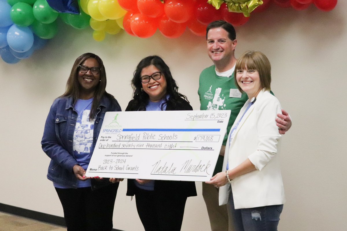 Foundation4SPS's tweet image. $179,008 awarded to Springfield Public Schools through our Back to School Grant program! 

These donor dollars are funding requests directly from our educators. 💙💚

We cannot thank our community enough for supporting our program and @officialSPS!