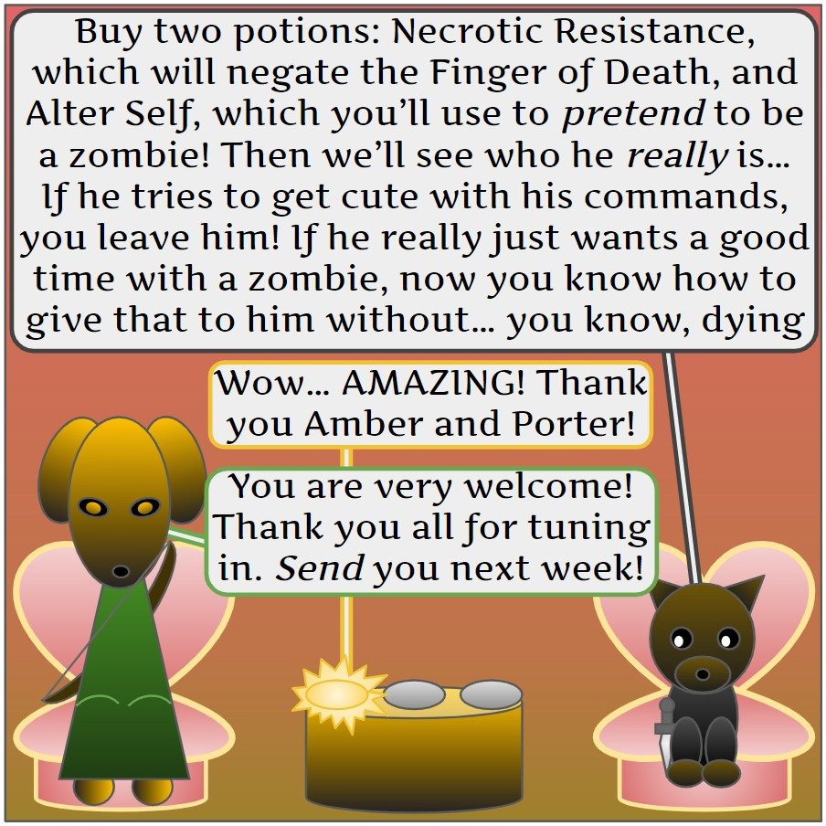 AmberAndPorter's tweet photo. Podquest

PS: this strip was inspired by @milesbon &amp; his @perfectpersonpd podcast

Miles left #TryGuys to do his own thing and Amber &amp; Porter wish him the best of luck on his epic quest

#dungeonsanddragons #dnd #dogs #comics #webcomic #comicstrip #fantasy #bg3 #BaldursGate3 https://t.co/CB02hbAYI6