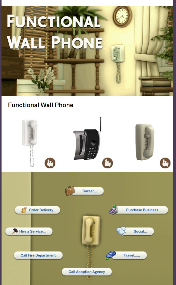 SimsLegacy5083's tweet photo. A functional wall phone mod for S4 🤩

https://t.co/0aXudHOmPV https://t.co/Yl2mTYsaAQ