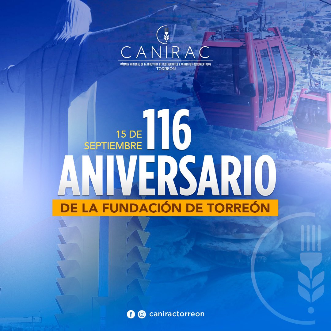 116 Aniversario de la fundación de la #PerlaDeLaLaguna, ¡Muchas felicidades #Torreón!