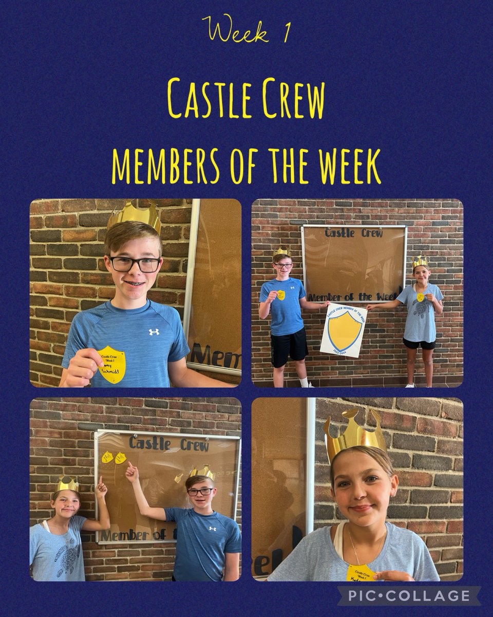First Castle Crew Members of the Week💛👑🏰💙

7th - Jeremy S.
8th - Kate H.

Students are nominated by staff who witness our Knights putting our monthly traits into action. September’s Trait is making Meaningful Connections. 

We can’t wait to fill our Shield!