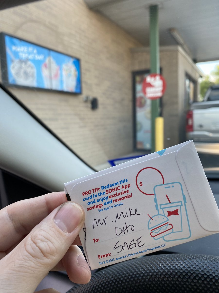 Wife and kids: “We’re going out of town for the weekend. You good?”

Me to the Sonic cashier 12 minutes later: “I’ll have 2 corn dogs, mozzarella sticks, and a brownie blast, please.”

🤷‍♂️🤷‍♂️🤷‍♂️

Thanks, <a href="/GCSAGE/">GC-SAGE</a> !