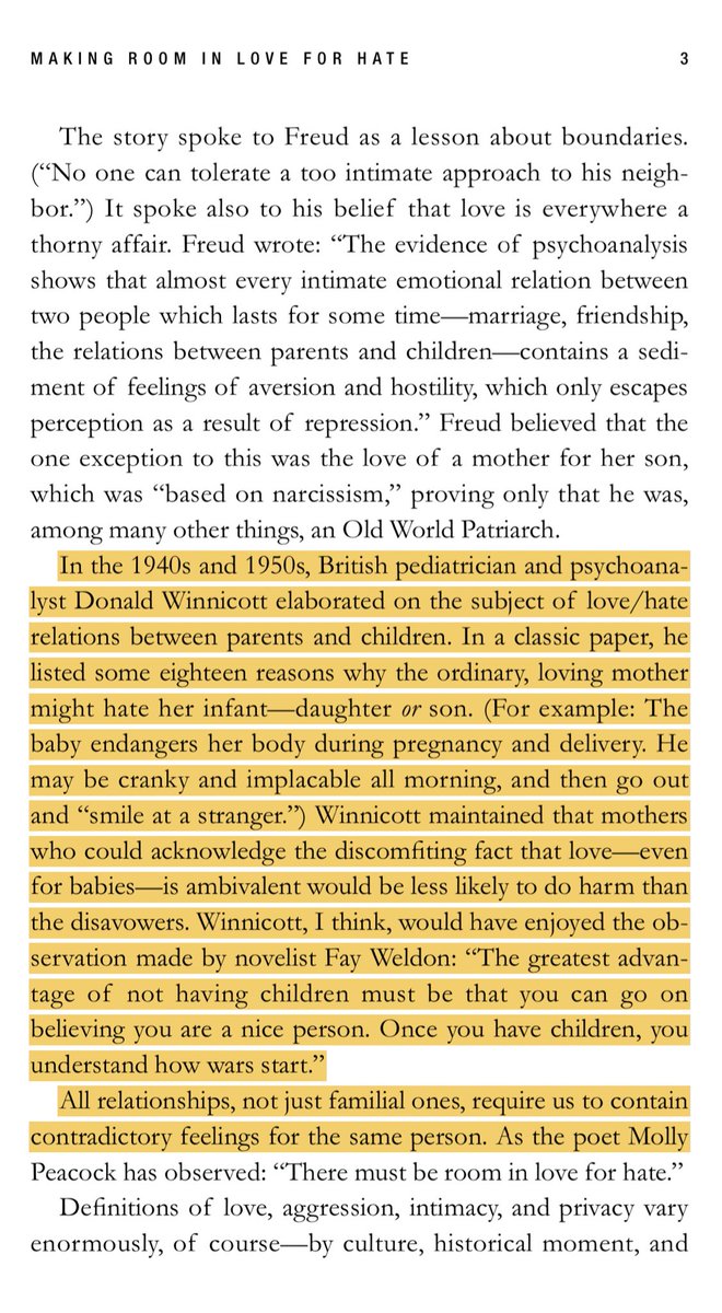 Zeeyead's tweet image. كل علاقاتنا ومو بس علاقتنا مع أهالينا، تتطلب مننا أننا نحتوي مشاعر متناقضة تجاه نفس الشخص— زي ما لاحظت الشاعرة مولي بيكوك "لازم تتوفر مساحة في الحب للكراهية" 

حتى الأمهات اللي يعترفون بالحقيقة المربكة عن أن الحب عند الأطفال ممكن يكون متناقض، بيكونون أقل عرضة لايذاء أطفالهم…