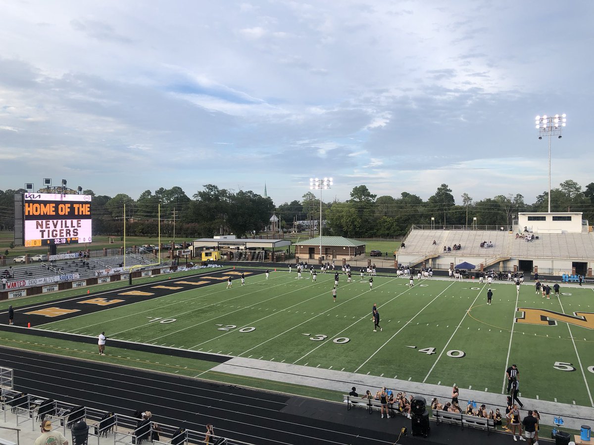 nevillenetwork's tweet photo. We are live at Bill Ruple Stadium for the big matchup between the @NevilleTigersFB and @TheH_Football. Join @stewshelby, @JStewEwing and @tflem13 in the Family Solutions Counseling Center Broadcast Booth for the call of the game.

Watch LIVE right now on our YouTube page (https://t.co/JfuXPgsnpa) or our website! You can also listen live on @Sunny98Football!