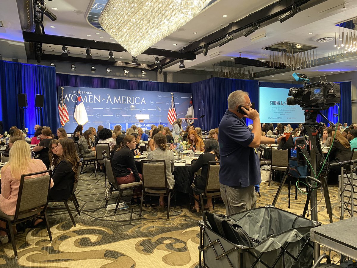 Awaiting former President Donald Trump, keynote speaker at the Concerned Women for America summit. This, his 1st return to DC since his August arraignment in federal court. He’s slated to address another event later tonight at the Omni Shoreham. The latest on @7NewsDC at 11