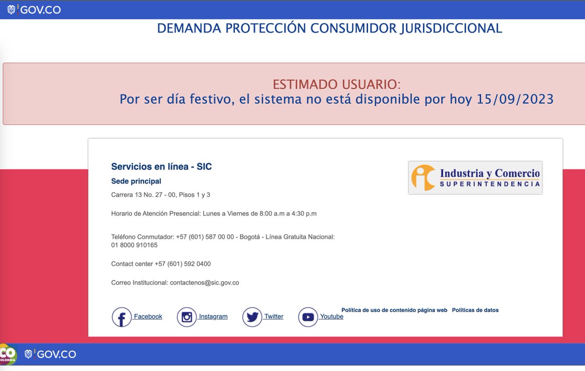 lufeceba's tweet photo. Consumidor colombiano fregado!! @Avianca cambió arbitrariamente tiquete de viaje a España de mi esposa, afectándonos horriblemente, contact center y opciones en línea son deplorables, y para completar, al intentar iniciar demanda en @sicsuper, qué impotencia! https://t.co/m0NB2OhArp