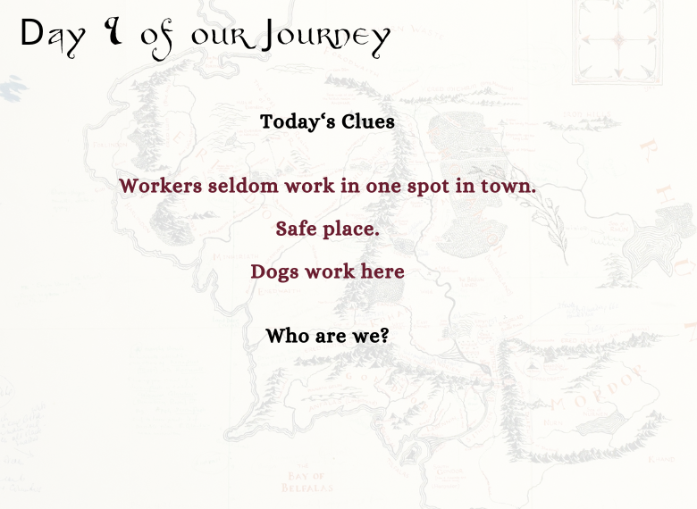 Bloomer_Pub_Lib's tweet photo. We are the ninth stop on your Journey. Today’s clues…

Workers seldom work in one spot in town.

Safe place.

Dogs work here

Who are we? https://t.co/lx186AVDE6