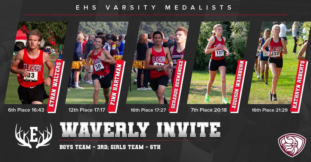 Congrats to our varsity medalists at the Waverly Invite!