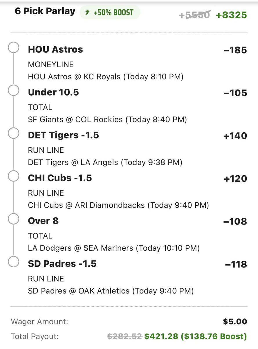 🚨🚨FRIDAY NIGHT BASEBALL🚨🚨
💯💯TAP IN FOR LOW RISK BETS💯💯

#DraftKings  #mlbbets #Cubs #CollegeFootballPicks #Rockies