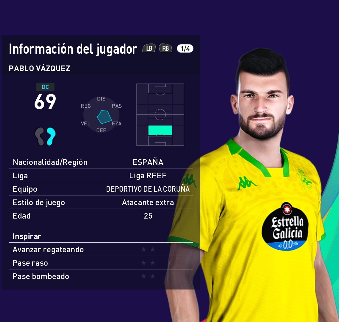 Seguimos trabajando en el OF de la T.23-24

Lista la camiseta del <a href="/RCDeportivo/">RC Deportivo</a> homenaje a la Brasil de 1994 donde jugaban las leyendas Bebeto y Mauro Silva

Kit de <a href="/HLX_Kits/">HLX Kits</a>.

Modelo: Pablo Vázquez con face de <a href="/Ctmaker/">Alejandro</a> 

#PrimeraFederacion #PES2021 <a href="/pesgalicia/">pesgalicia</a> <a href="/KappaSport_ES/">Kappa Iberia</a>