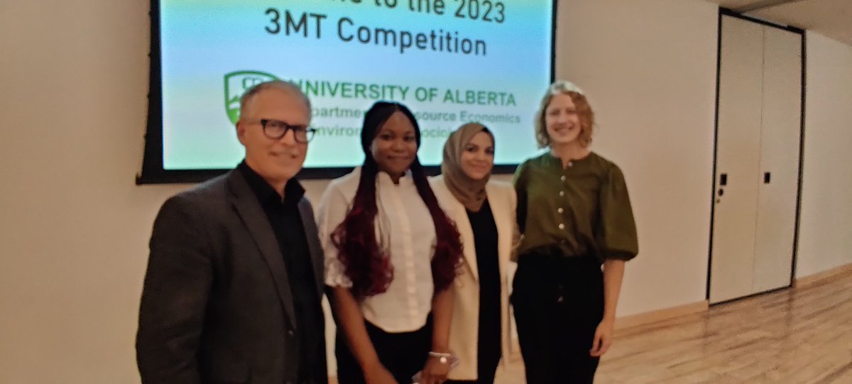 Congratulations 🎉 to the REES Three Minute Thesis award winners #3MT Sarah, Raisa, and Jessica #ualberta <a href="/UofAALES/">UAlberta Faculty of ALES</a>