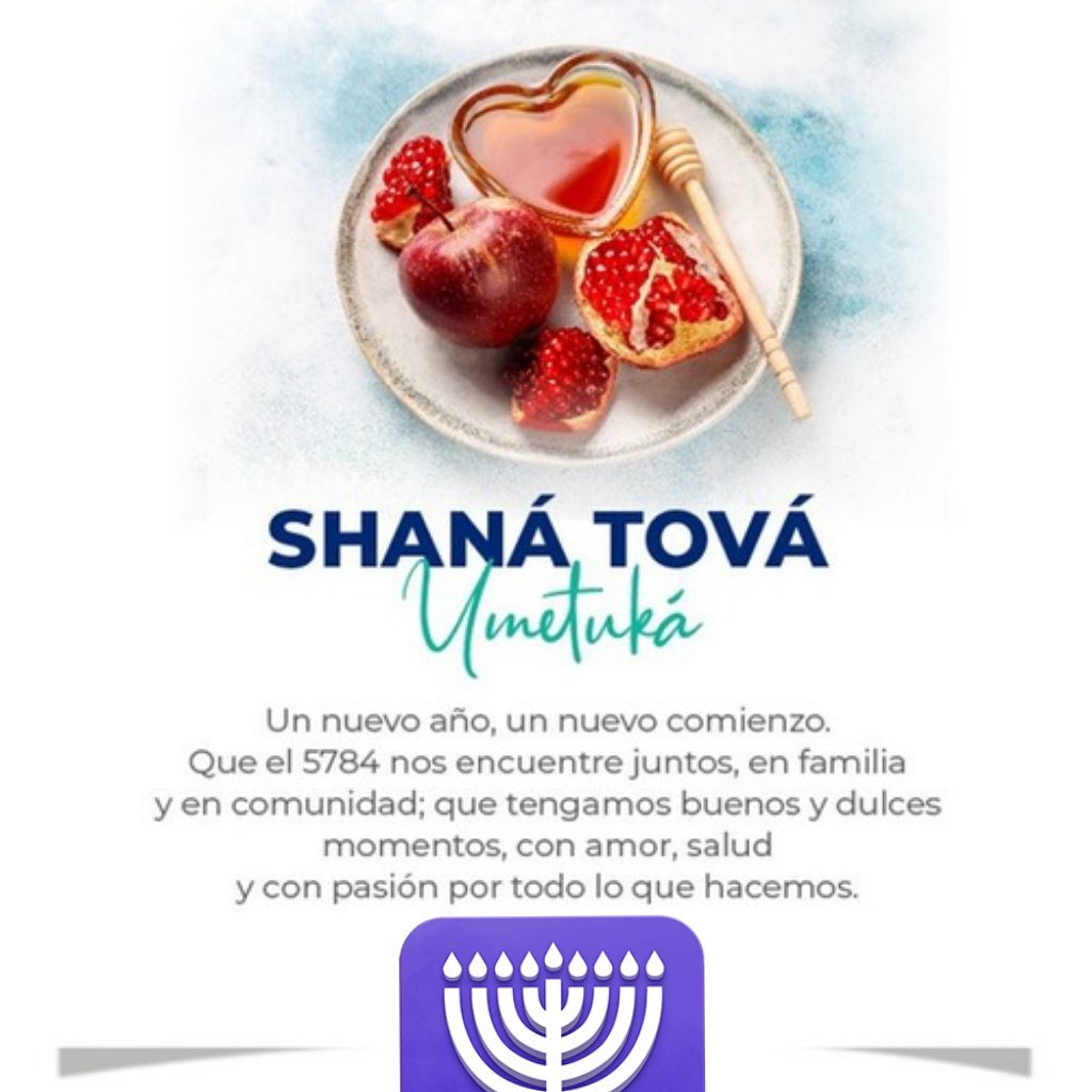 Les deseo a todos un dulce Año 5784. Que este nuevo año esté lleno de dicha, salud y alegrías para ustedes y sus familias 🙏🏻 ¡ Leshaná tová tikatev vetejatem, shaná Tova Umetuká 🙏🏻! #RoshHashanah2023