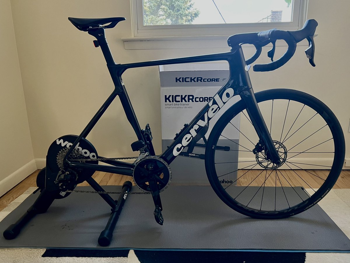 ianhutton725's tweet photo. Since having the twins haven’t been able to go on a single ride 🥲, time to bring the training inside @wahoofitness !!! #kickrcore https://t.co/UdQmJ7VYYX