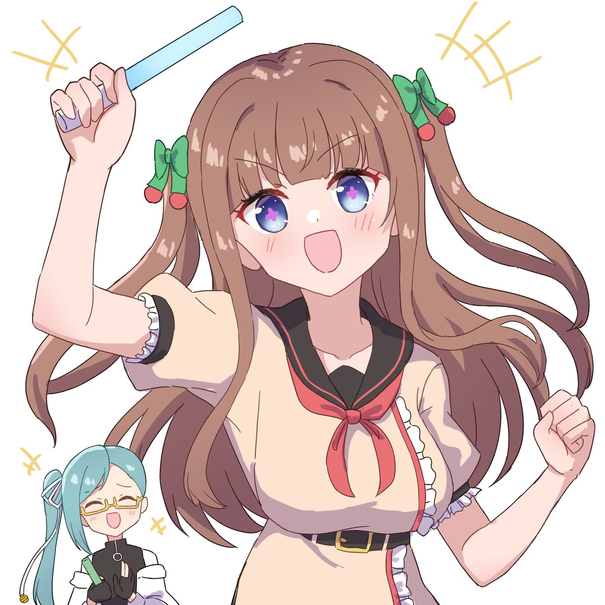 「同時視聴めっちゃ楽しかった!! #ちぇり絵 」|OOO@シロ組🌌のイラスト