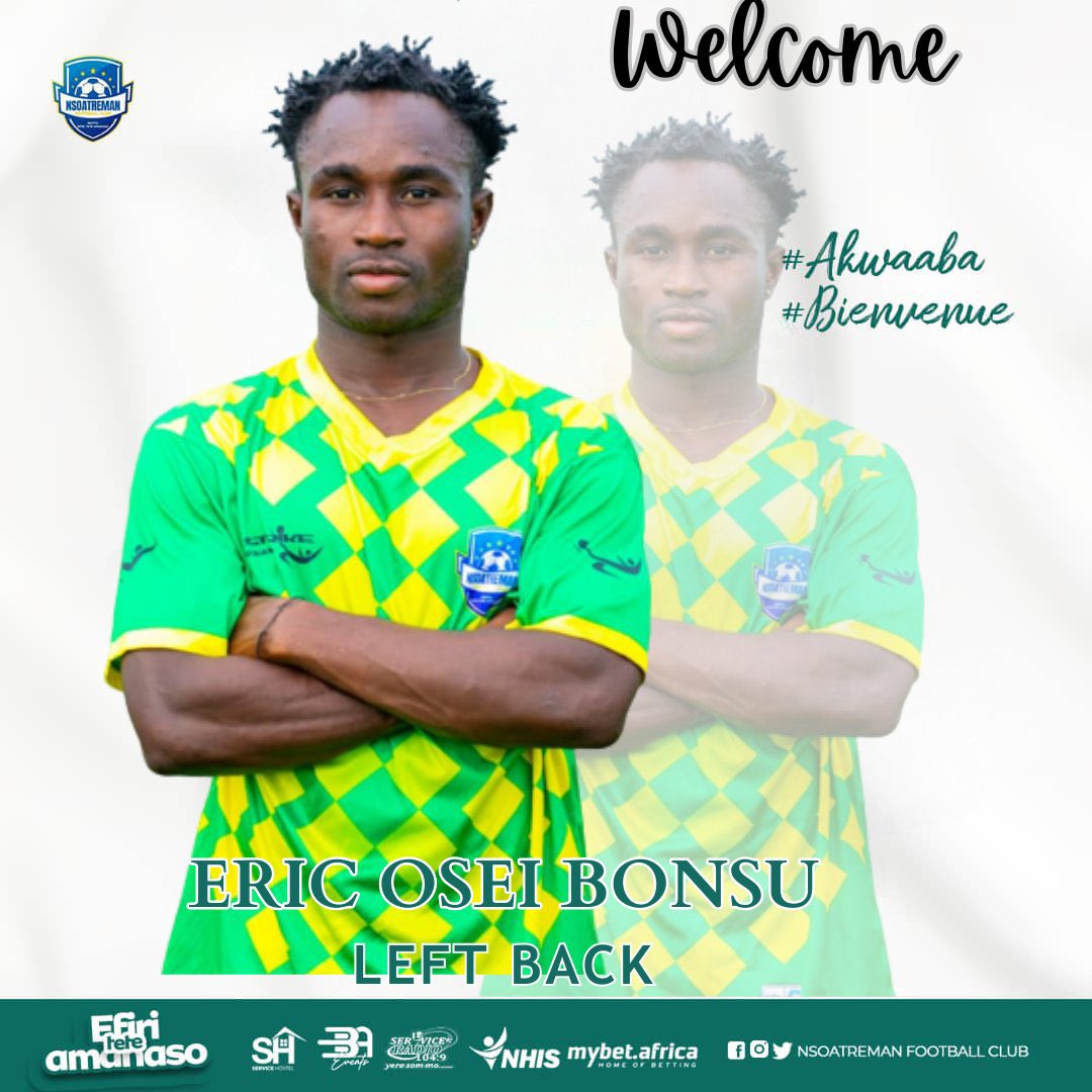 pronosin's tweet photo. [#Ghana 🇬🇭] :

✍️ Eric Osei Bonsu est une nouvelle recrue au @Nsoatreman_FC au poste de défenseur gauche.

#Africa #Mercato https://t.co/L9iUvboZxs