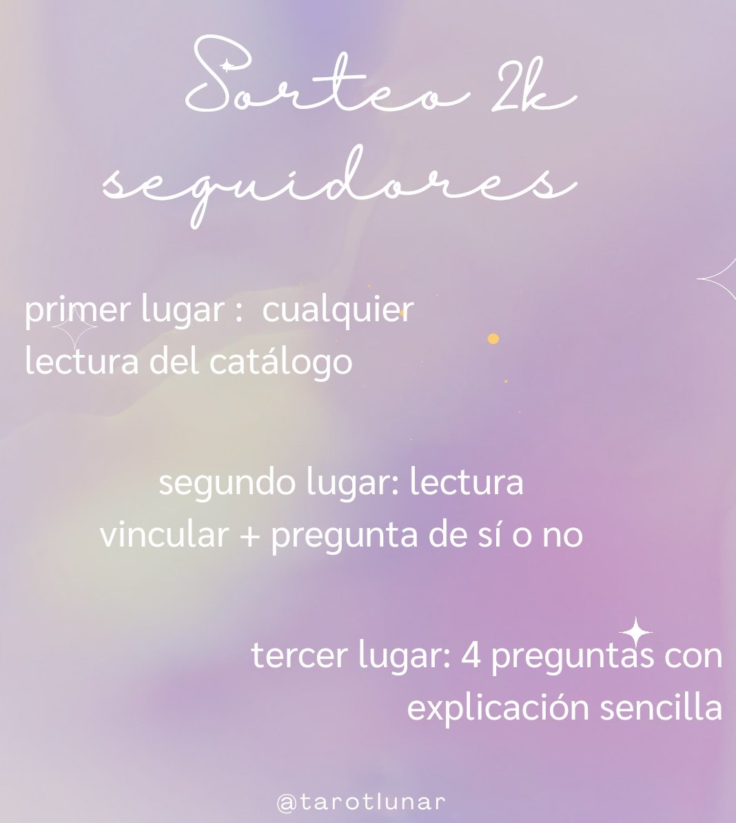 hola hola &lt;3 estaré haciendo un sorteo por los 2k!! los pasos son :
- seguirme
- dar fav y rt
- comentar ss de lo anterior