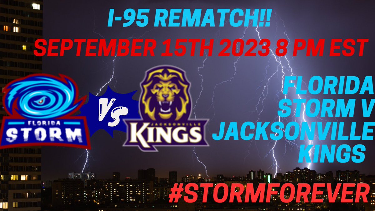 SFL_Storm's tweet image. TOLD YOU WE SEE YOU SOON! TRAVELIN UP TO JACKSONVILLE KINGS FOR ANOTHER I-95 CLASH! IT WILL BE AN INSTANT CLASSIC! NOT ONE TO MISS! WE WILL NOT GIVE IN!! WE WILL NOT GIVE IN! THIS STORM WILL BE SURGING ON!!! #StormForever #StormStrong #StormTheField