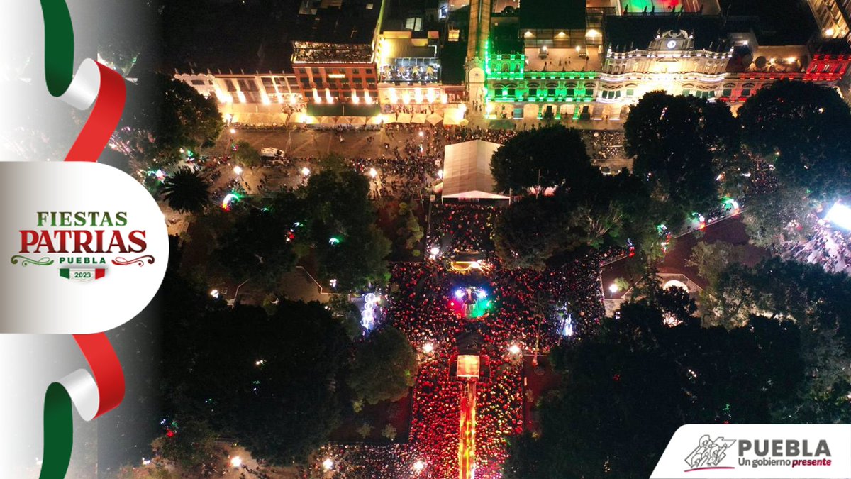 Hoy, como poblanas y poblanos, nos unimos al gobernador @SergioSalomonC para gritar ¡Viva México! 🇲🇽 La patria nos une en este #15DeSeptiembreEnPuebla. #FiestasPatriasEnPuebla
