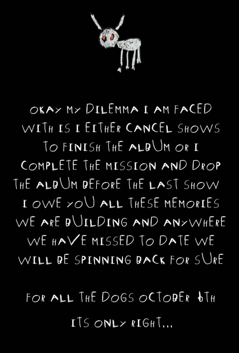 For All The Dogs dropping October 6th