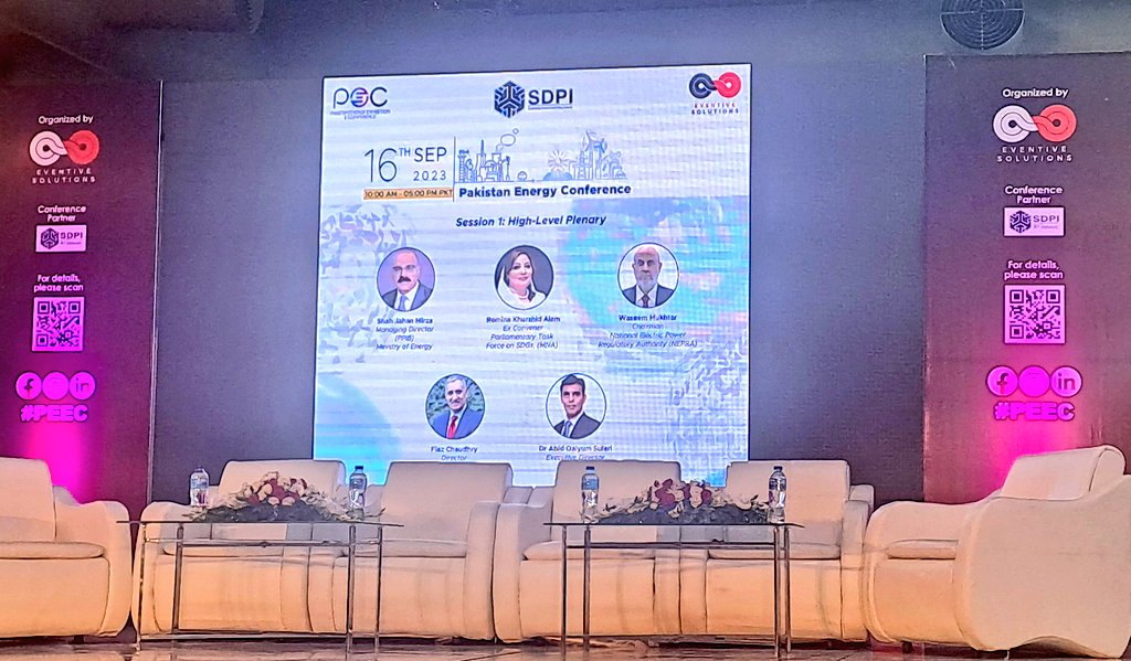 SDPIPakistan's tweet photo. We are passing through polycrisis &amp; need to find innovative solutions. We will try to raise pertinent questions in today's confere nce for the key stakeholders to discuss the way forward &amp; how the cost &amp; pain of transition can be reduced. Dr @Abidsuleri
#PEEC #renewableenergy https://t.co/KBrZF2Zxtg