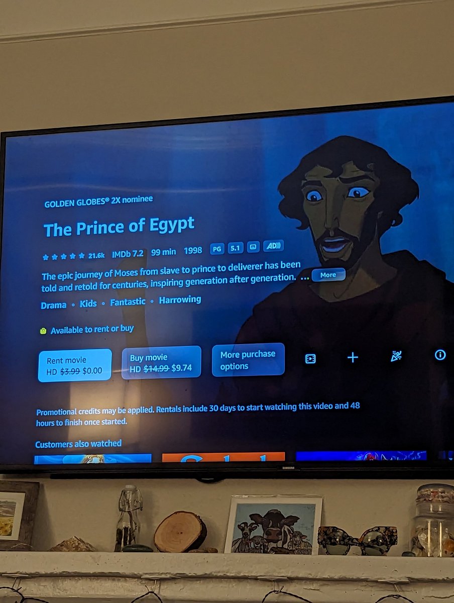 Fun Fact: 
Prince of Egypt is free to rent on Amazon tonight for Rosh Hashanah 
✡️ 
Shana Tova &amp; A Sweet New Year!