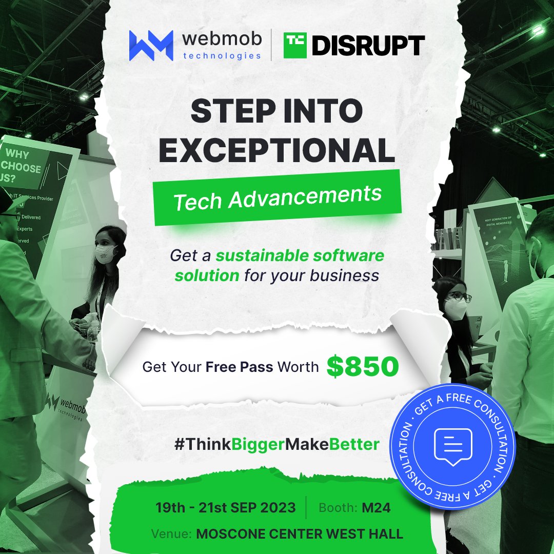webmobtech's tweet image. Let&apos;s meet in person at Tech Crunch Disrupt 2023!

Give a competitive edge to your business with the world&apos;s largest gathering of innovators &amp;amp; luminaries.