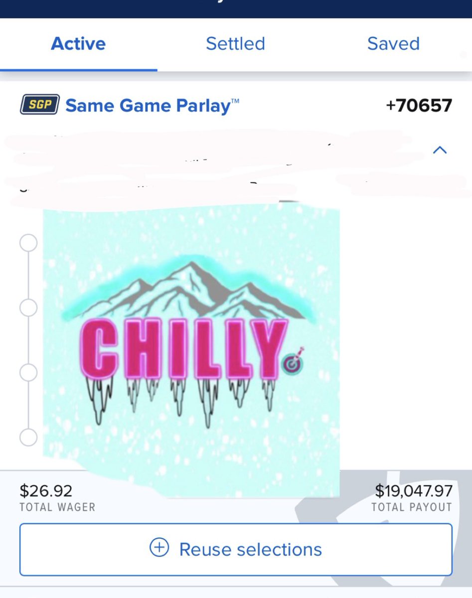 ChillyBets's tweet photo. Anyone want a +71000 banger for Sunday? 100 Retweets and I leak as a free play! $2.70 wins you $2000 and …only 4 legs❄️💰 https://t.co/v1aRlm0wCQ