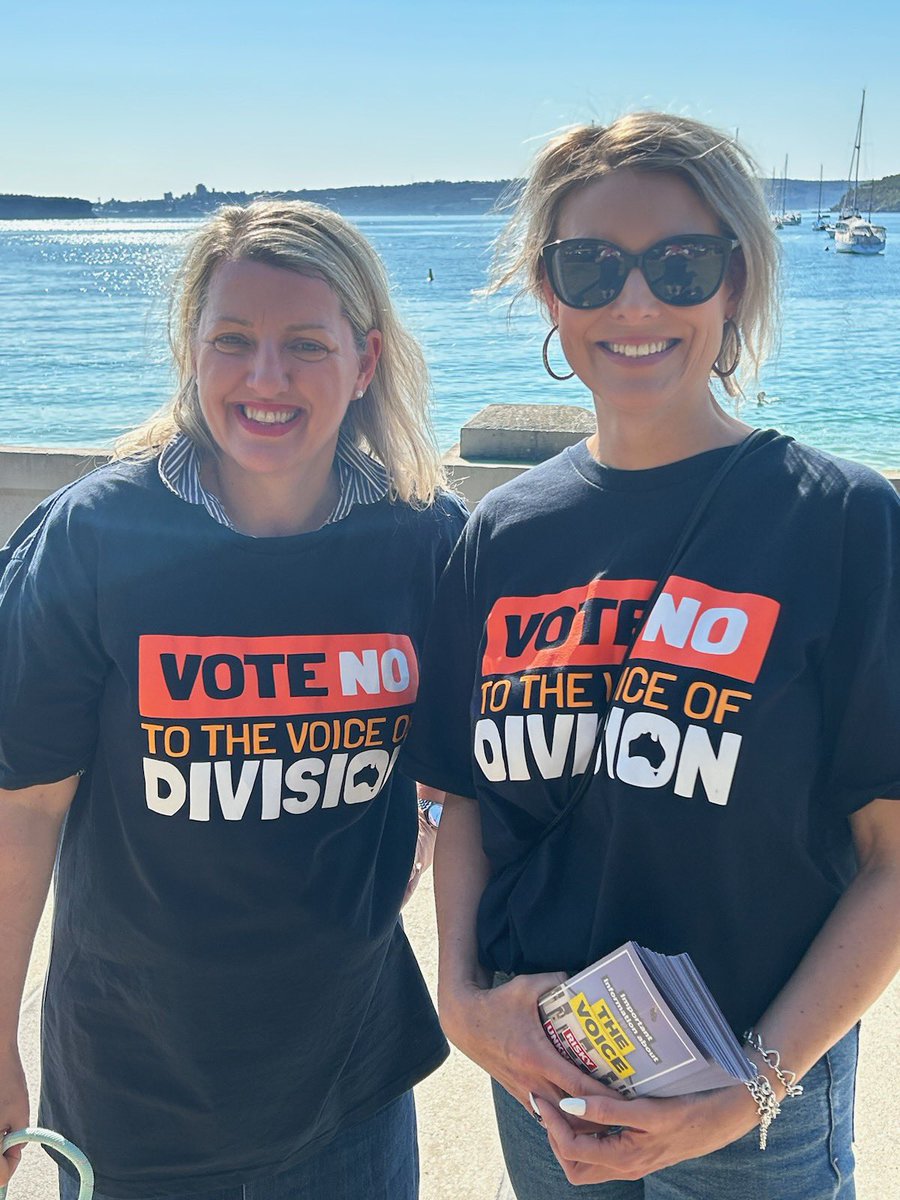 Katherine_deves's tweet photo. Gorgeous morning at Balmoral

Huge support from general public 

Foul language, aggression &amp; intolerance came from one side only  - converting a few “yes” &amp; “undecided” to #VoteNo in brilliant own goals

#VoteNoAustralia https://t.co/jdJwUqOcx3