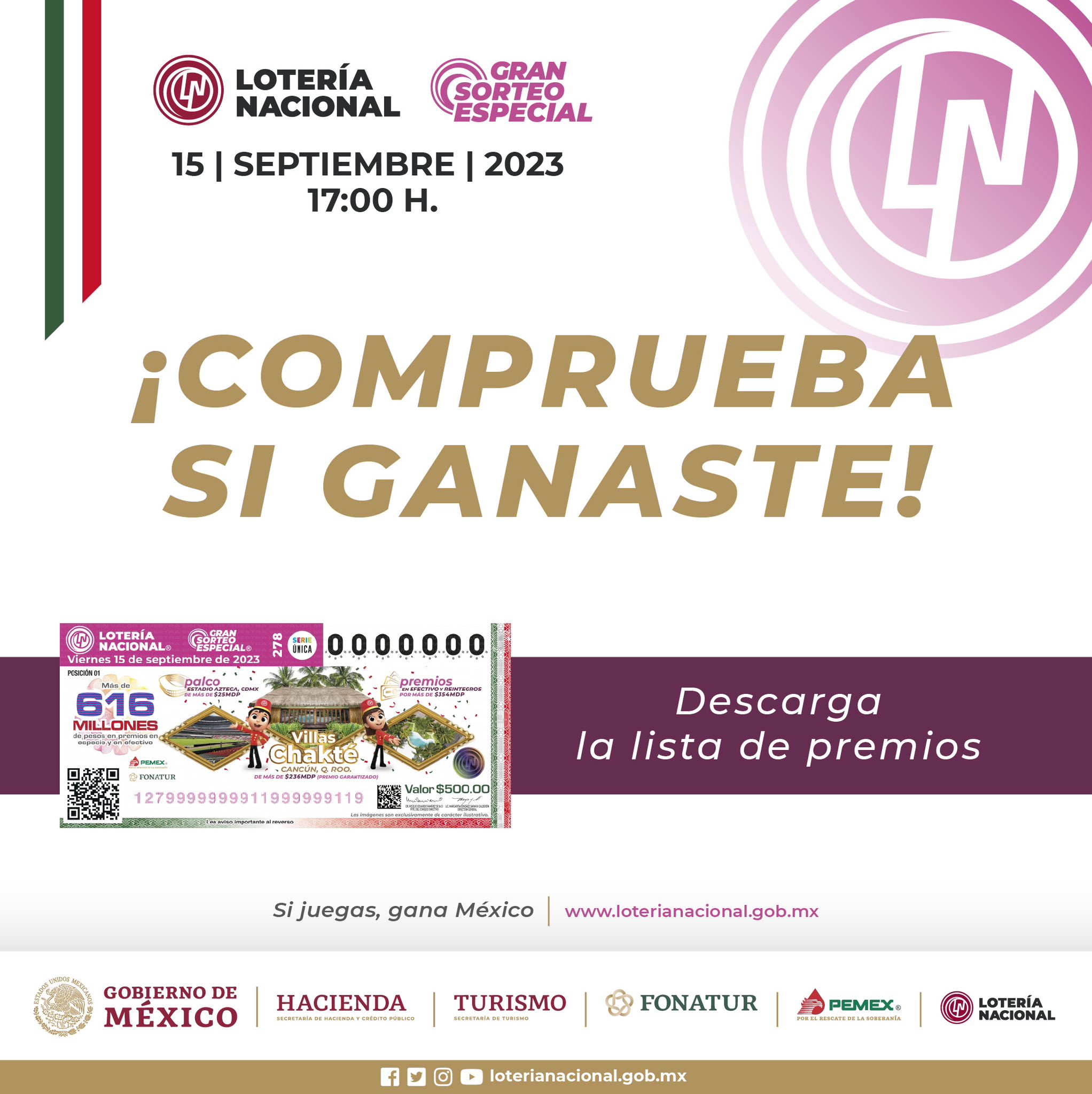 Ya está disponible la lista completa de premios del Gran Sorteo Especial 278 .