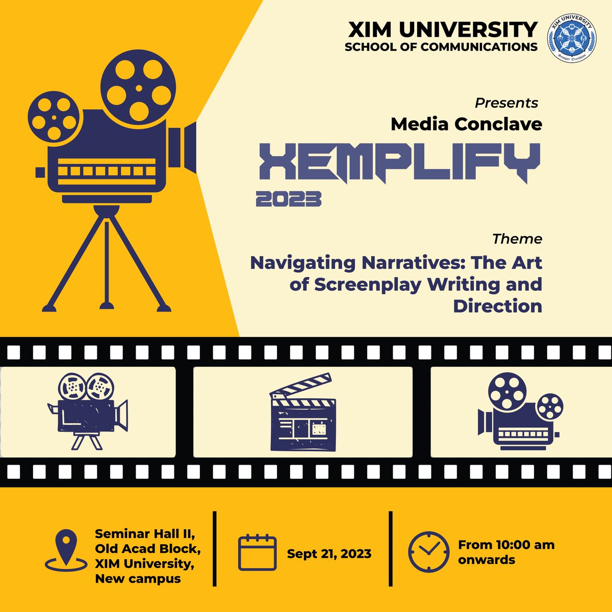schoolofcomms_'s tweet photo. Directors and screenwriters are the architects of resonant, visually captivating narratives and shaping perspectives.
Join us at Xemplify 2023 on September 21st at the School of Communications and explore the power of storytelling.

#Xemplify #Xemplify2023 https://t.co/oUYpNNBLbC