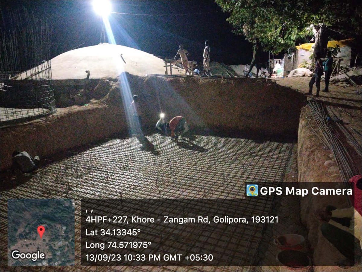 #JJM Construction of WSS Nabjan (Night shift) Jal Shakti PHE Kashmir