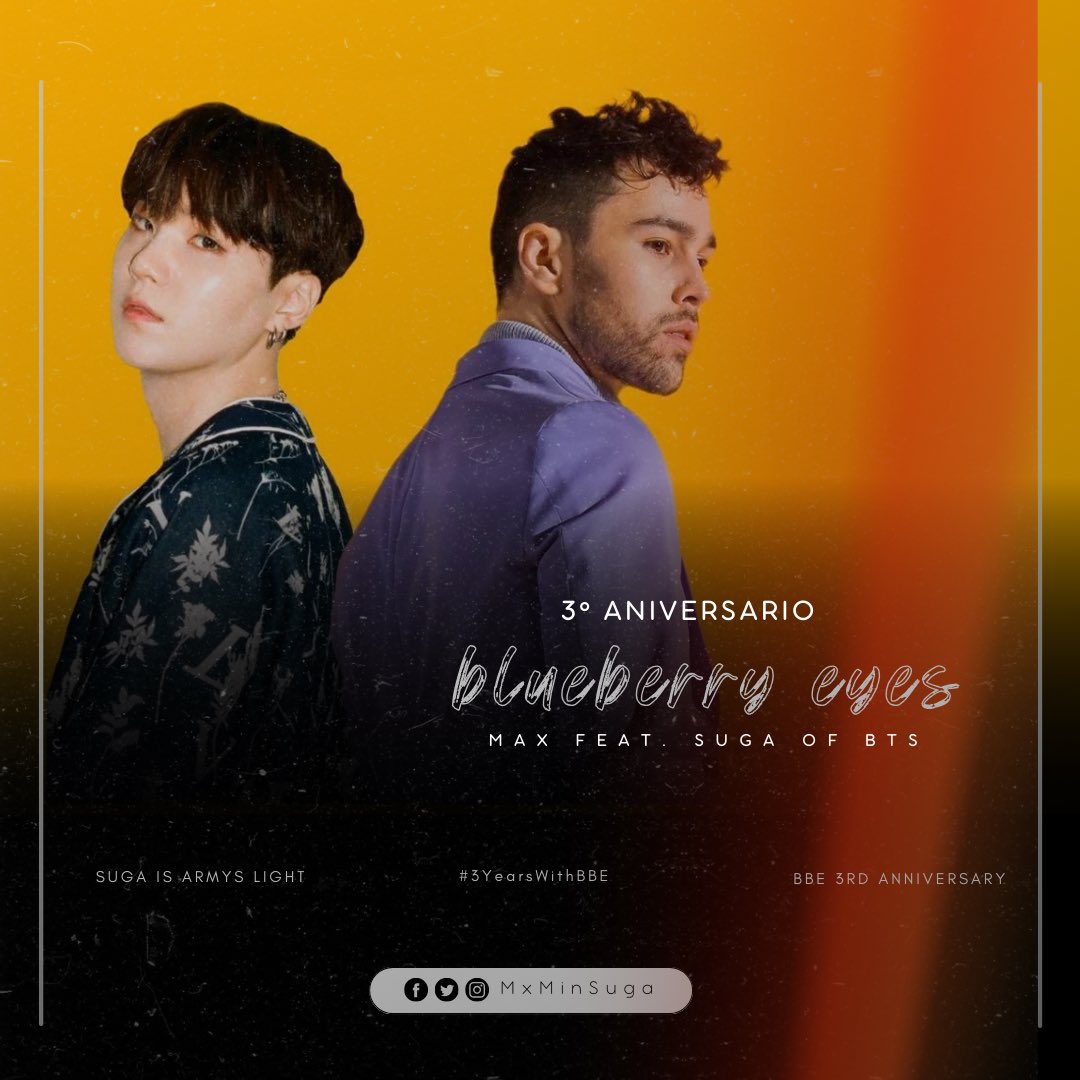 MxMinSuga's tweet photo. — ANIVERSARIO —
🫐 | Han pasado 3 años del lanzamiento de "Blueberry Eyes".
📝 SUGA fue quien decidió trabajar en esta dulce pista del álbum de MAX 'Colour Vision' y así nos regalo uno de sus versos más románticos.🥺
#3YearsWithBBE
BBE 3RD ANNIVERSARY
SUGA IS ARMYS LIGHT 💫 https://t.co/PBW1M89GuX