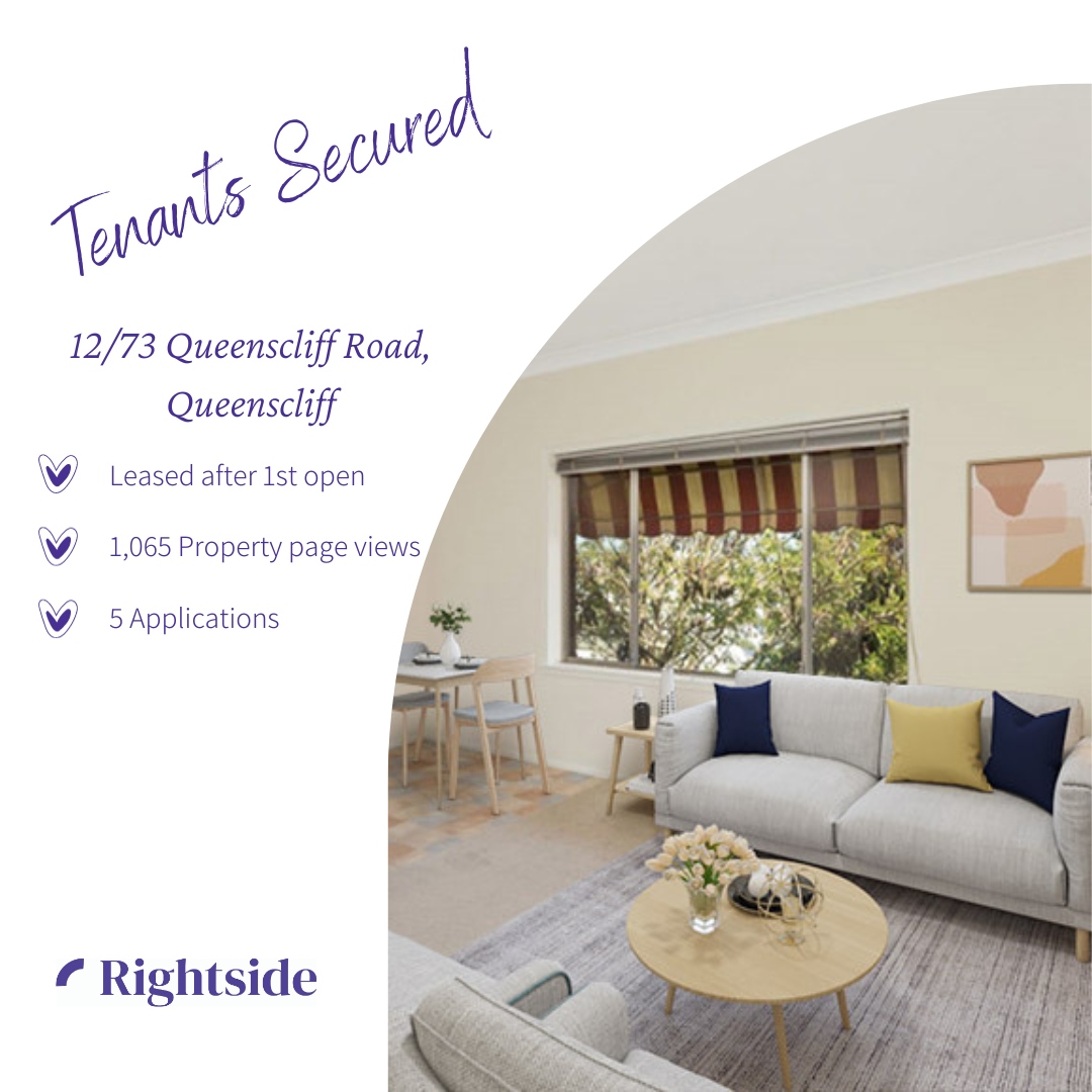 rightside_io's tweet photo. Tenants Secured 💜 12/73 Queenscliff Road, Queenscliff⁠
⁠
Queenscliff welcomes its newest resident! We're thrilled to have secured our latest tenant into this apartment which is just a short stroll to Queenscliff Beach 🌊⁠
⁠
#Rightside #Realestate #Queenscliff https://t.co/QPRKPJXJtN