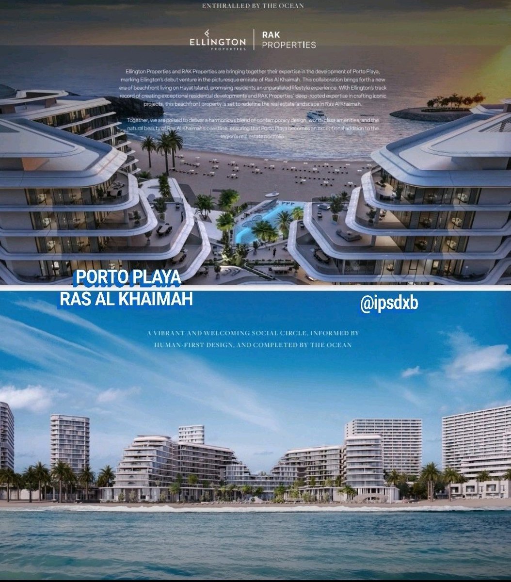 Absolutely Thrilling Launch Offer! *PORTO PLAYA* Ras Al Khaimah *Payment Plan*: 🌟 50% during construction 🌟 50% Payment on Completion 🌟 Registration Fees: Enjoy a 2% Waiver @ipsdxb Inderpal Singh +971 559713729