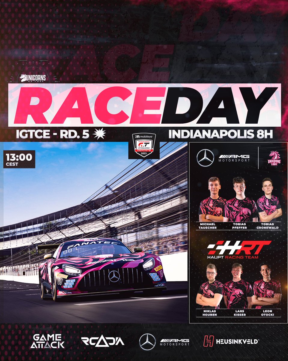 Unicorns of Love | Sim Racing ๐ฆ (@uol_simracing) on Twitter photo #IGTCE ๐บ๐ธ It's finally time for the season finale with eight hours of racing at Indianapolis.
๐๏ธ youtube.com/@GTWorld
๐๏ธ twitch.tv/niklashouben
Good luck to our <a href="/amgmotorsport/">Mercedes-AMG Motorsport</a> E-Sports Teams #UOL and <a href="/hauptracingteam/">Haupt Racing Team</a> as the championship battle draws to a close. #IGTCE ๐บ๐ธ It's finally time for the season finale with eight hours of racing at Indianapolis.
๐๏ธ youtube.com/@GTWorld
๐๏ธ twitch.tv/niklashouben
Good luck to our <a href="/amgmotorsport/">Mercedes-AMG Motorsport</a> E-Sports Teams #UOL and <a href="/hauptracingteam/">Haupt Racing Team</a> as the championship battle draws to a close.
