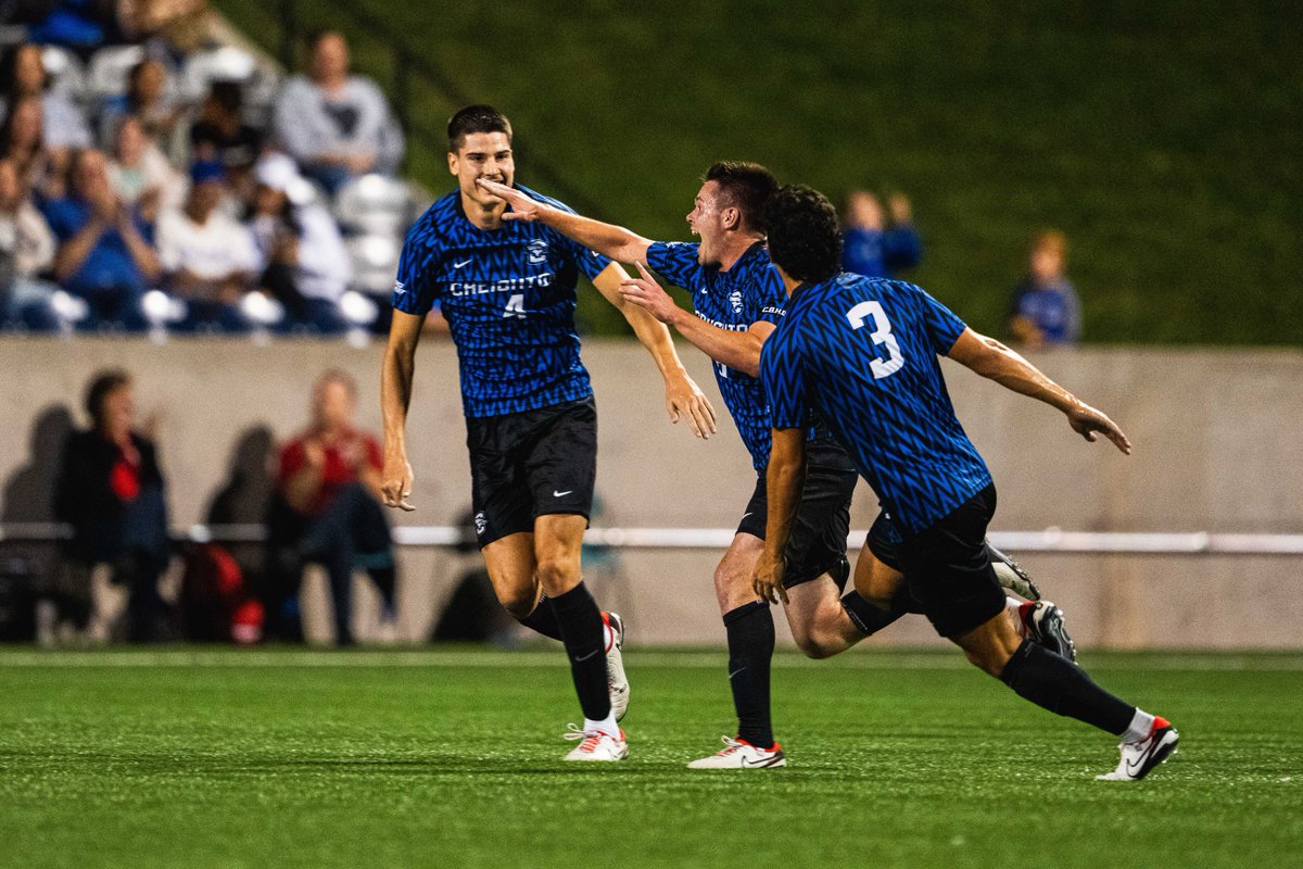 creightonmsoc's tweet photo. Landon Sloan celebrating his first career goal https://t.co/YtM99LrtfO