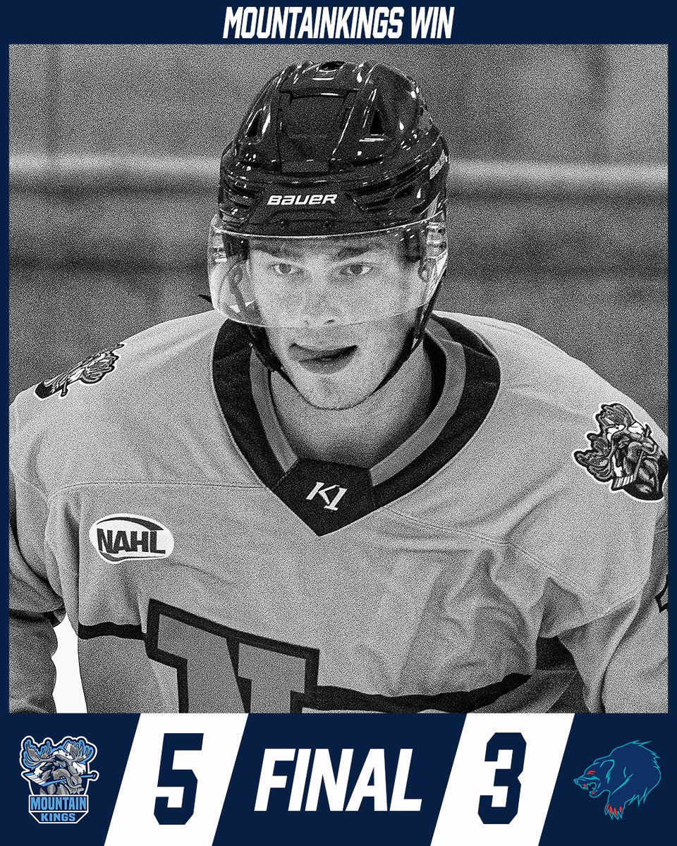 nhmountainkings's tweet image. 🚨MOUNTAINKINGS WIN🚨

The boys secured their first win as a franchise over the Anchorage Wolverines 5-3 in a back and forth affair!