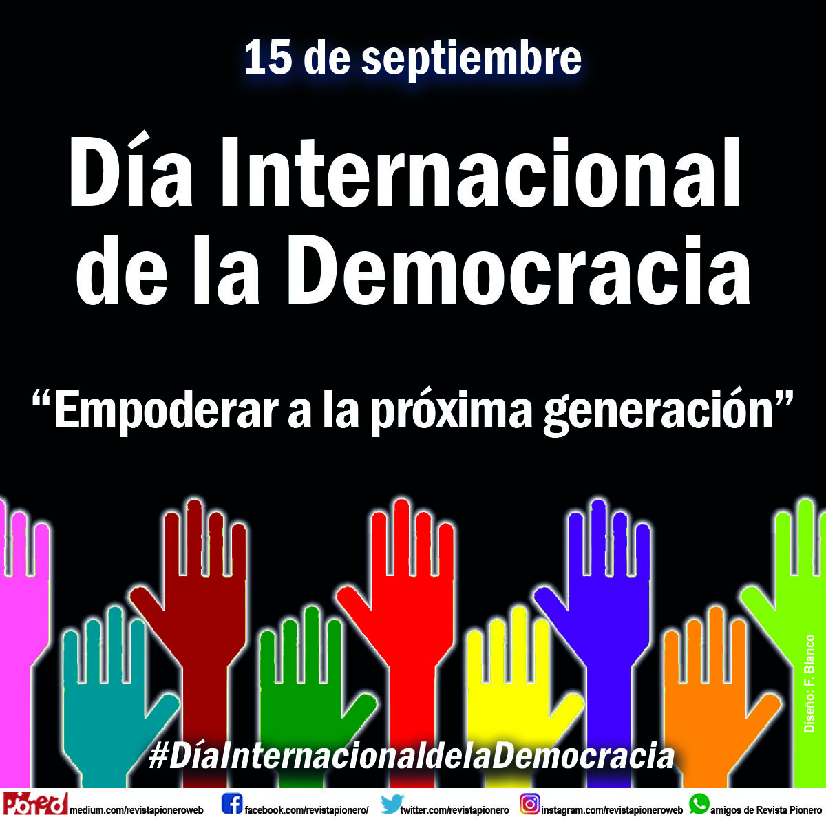 "Empoderar a la próxima generación".
📷 Ese es el lema del Día Internacional de la Democracia, que este año se centra en el papel de los niños, adolescentes y jóvenes en la toma de decisiones que repercuten en la sociedad, con el fin de garantizar un mundo más democrático.