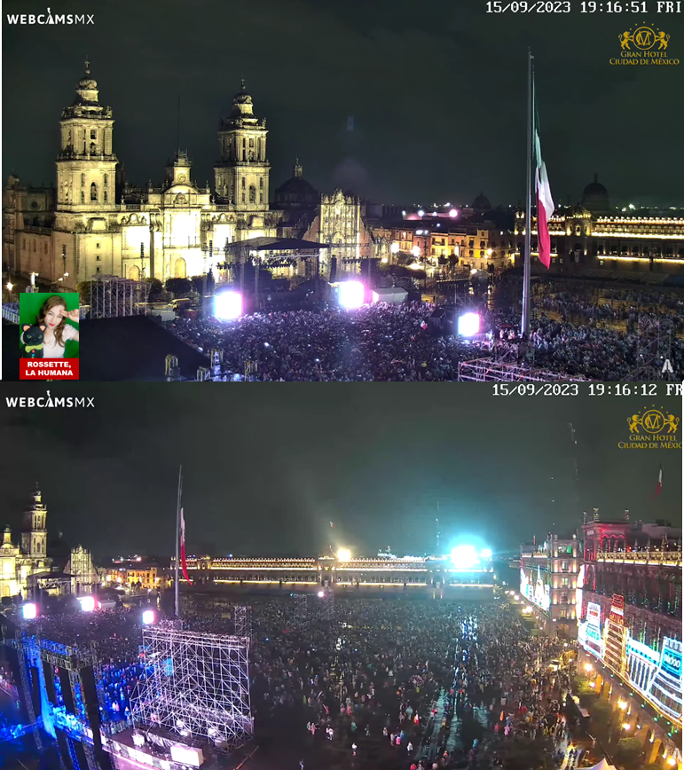 🔴🔴Ni la lluvia detiene a los miles de mexicanos que siguen llenando al Zócalo de la ciudad de México en estos momentos. Todos a la espera del mejor Presidente de la historia de México para dar juntos el grito. #15DeSeptiembre 🇲🇽🥁🥁💃👏👏