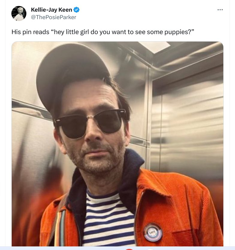 BadWritingTakes's tweet photo. Kellie-Jay Keen, also known as Posie Parker, appears to be attempting to suggest that beloved actor David Tennant is a pedophile due to his support for LGBTQ+ people and safeguarding for trans children.

JK Rowling has previously offered to pay Keen/Parker's legal fees. https://t.co/7npJpsicc2