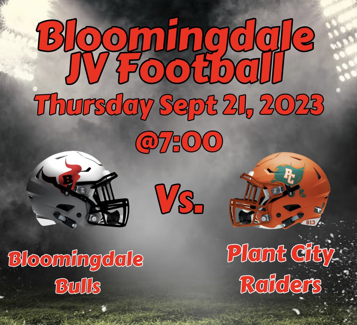 Schedule Update! JV football will play at home vs Plant City on 9/21 @BloomingdaleSHS
